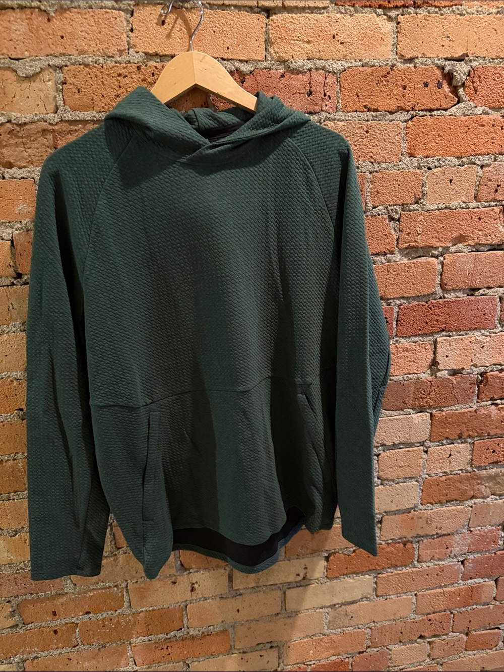 lululemon athletica Forest Green Textured Hooded Pullover